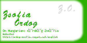 zsofia ordog business card